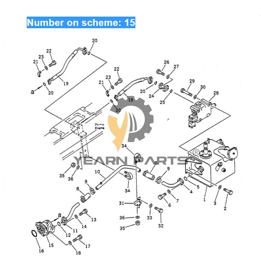 Pilot Gear Pump ASS'Y 705-11-38110 for Komatsu Bulldozer D155A-3 D155A-5 D85A-21 D85E-21 D85P-21