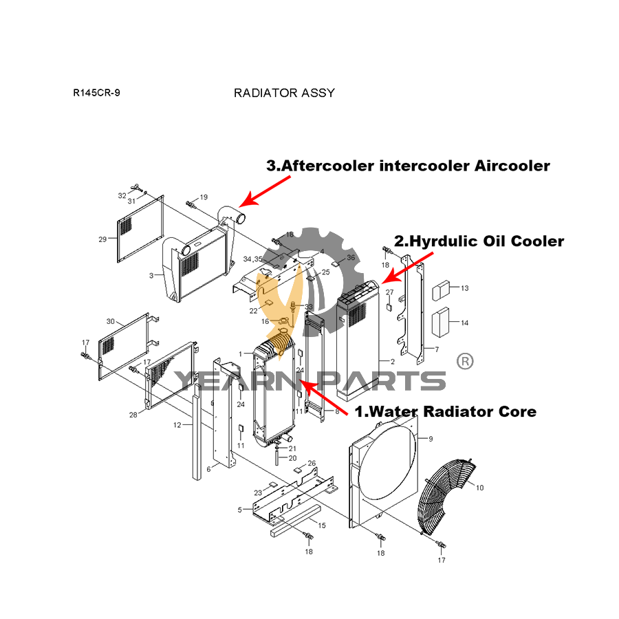 hydraulic-oil-cooler-11q4-46220-11q446220-for-hyundai-excavator-r145cr-9-r140lc-9-india