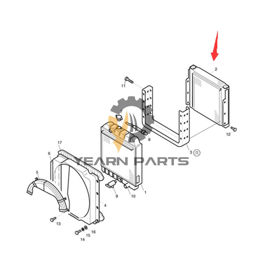 hydraulic-oil-cooler-13910000-2-139100002-for-doosan-daewo-excavator-solar-70-iii