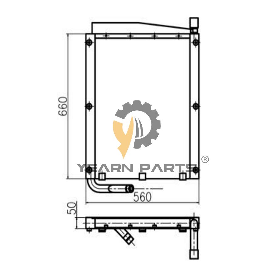 hydraulic-oil-cooler-13g52000-13g52000a-for-doosan-excavator-solar-75-v-s80gold