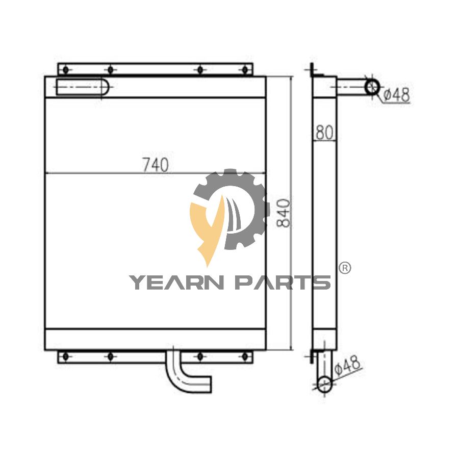 hydraulic-oil-cooler-for-kato-excavator-hd700-5