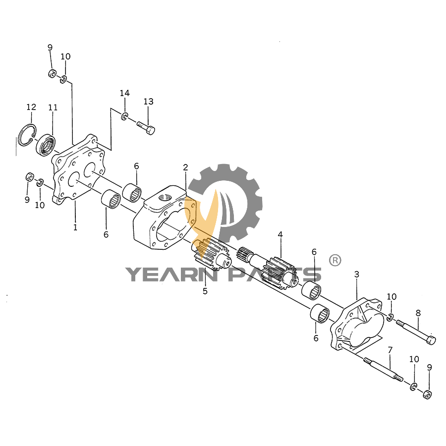 single-hydraulic-pilot-gear-pump-07437-72101-0743772101-for-komatsu-bulldozer-d155a-2-d85a-21-d85a-21a-d85a-21-e-d85e-21-d85p-21