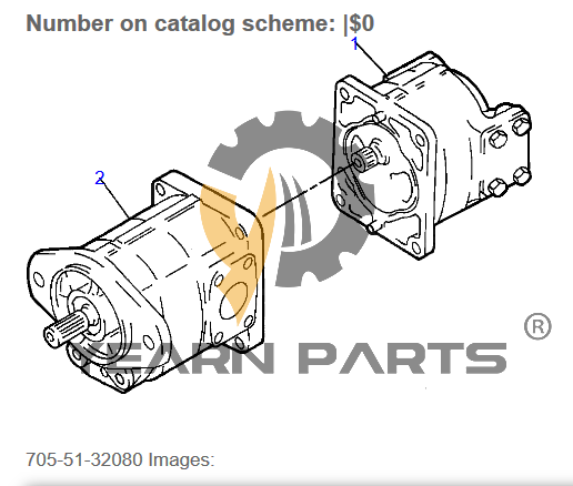 buy Hydraulic Pump 705-51-32080 7055132080 for Komatsu Wheel