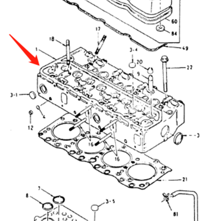 Buy Cylinder Head ASSY VI8942568531 for Kobelco Excavator LK450-2 MD140C SK100-3 SK120-3 SK120LC-3 SK150LC-3 Isuzu Engine 4BD1 from YEARNPARTS online store.