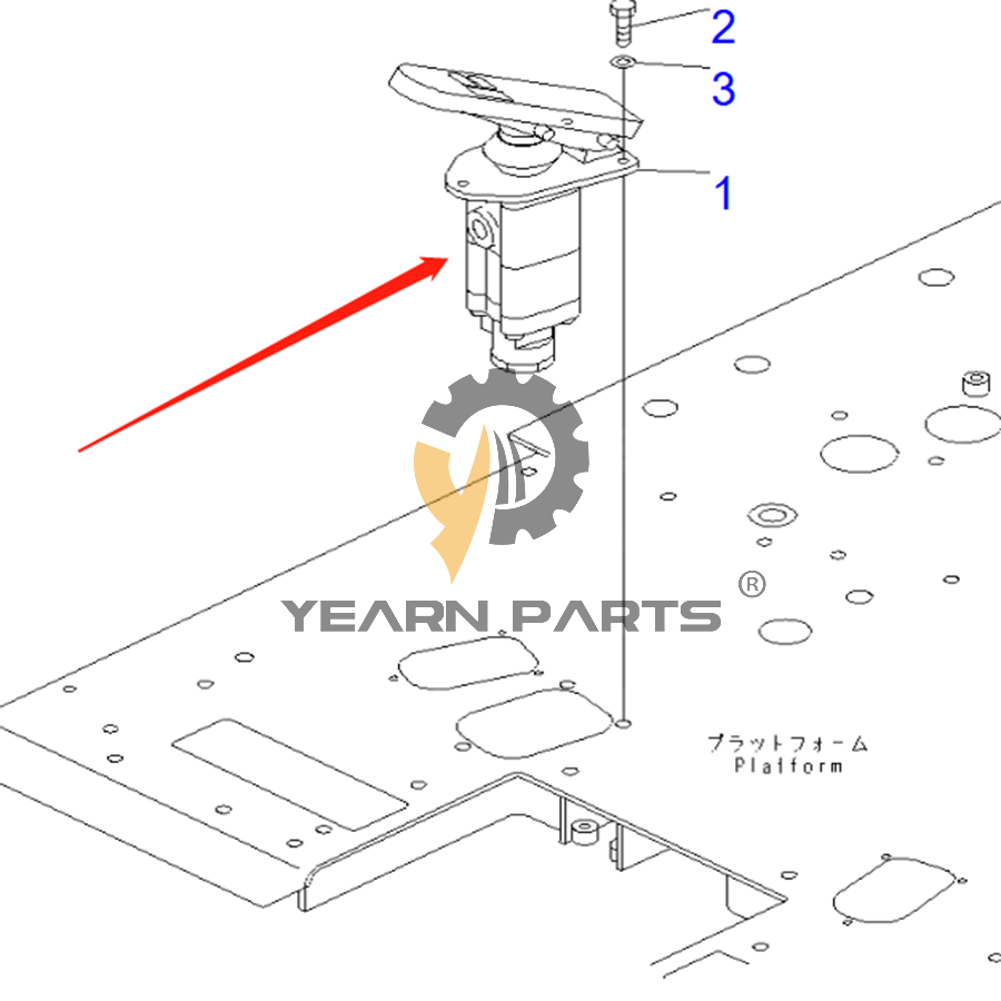Buy Brake Pedal Tandem Valve Ass'y 23B-43-32101 23B4332101 Komatsu Grader GD555-3 GD655-3 GD675-3 from soonparts online store